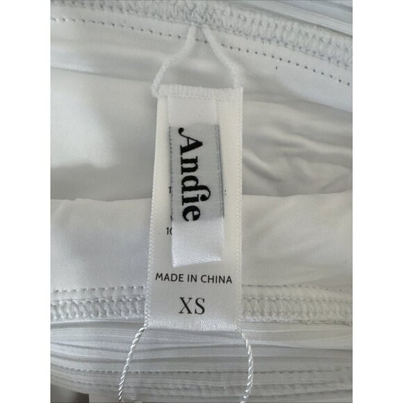 Andie Women's XS Banded Cheeky Rib Swim Bottom Bikini White NWT - Picture 8 of 16